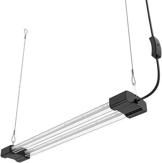 DYMOND BoostGro LED Grow Light Full Spectrum Linkable 5000K Daylight + 660nm Red Indoor Plant Lighting Fixture (2 FT, Black) by GreenHaven Gardens