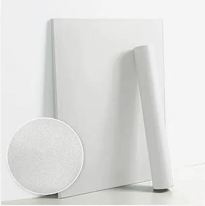 Dimoon 236''x15.7'' White Skin Peel and Stick Wallpaper Contact Paper Modern Self Adhesive Wall Paper Removable Renter Friendly Textured Solid Color Cabinet Vinyl Roll (236''x15.7'',White Skin) by GreenHaven Gardens