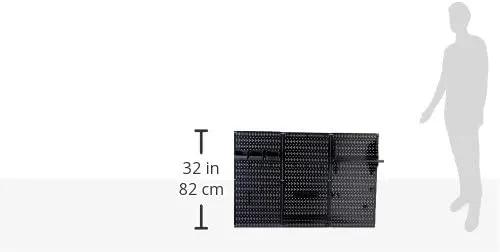 Wall Control Pegboard Organizer 4 ft. Metal Pegboard Standard Tool Storage Kit with Black Toolboard and Black Accessories by GreenHaven Gardens