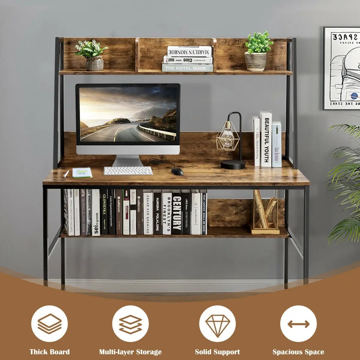 47-Inch Computer Desk Writing Study Table Workstation by DirectDeals