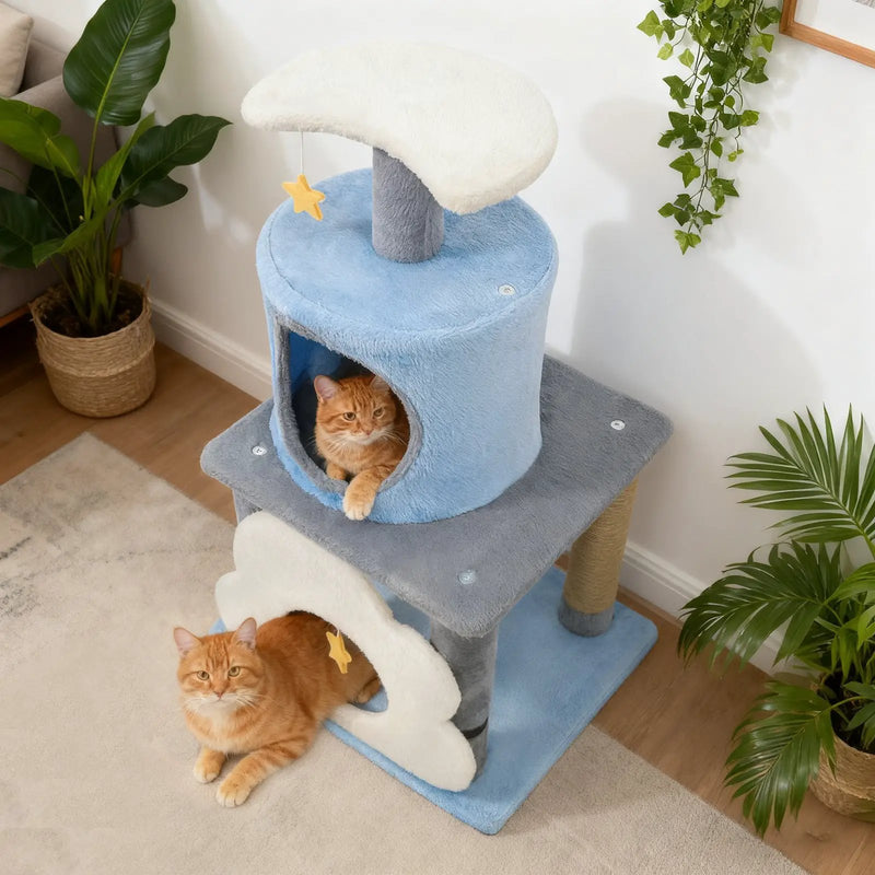 31.5" Cute Modern Cat Tree Multi-Level Kitten Tower by DirectDeals