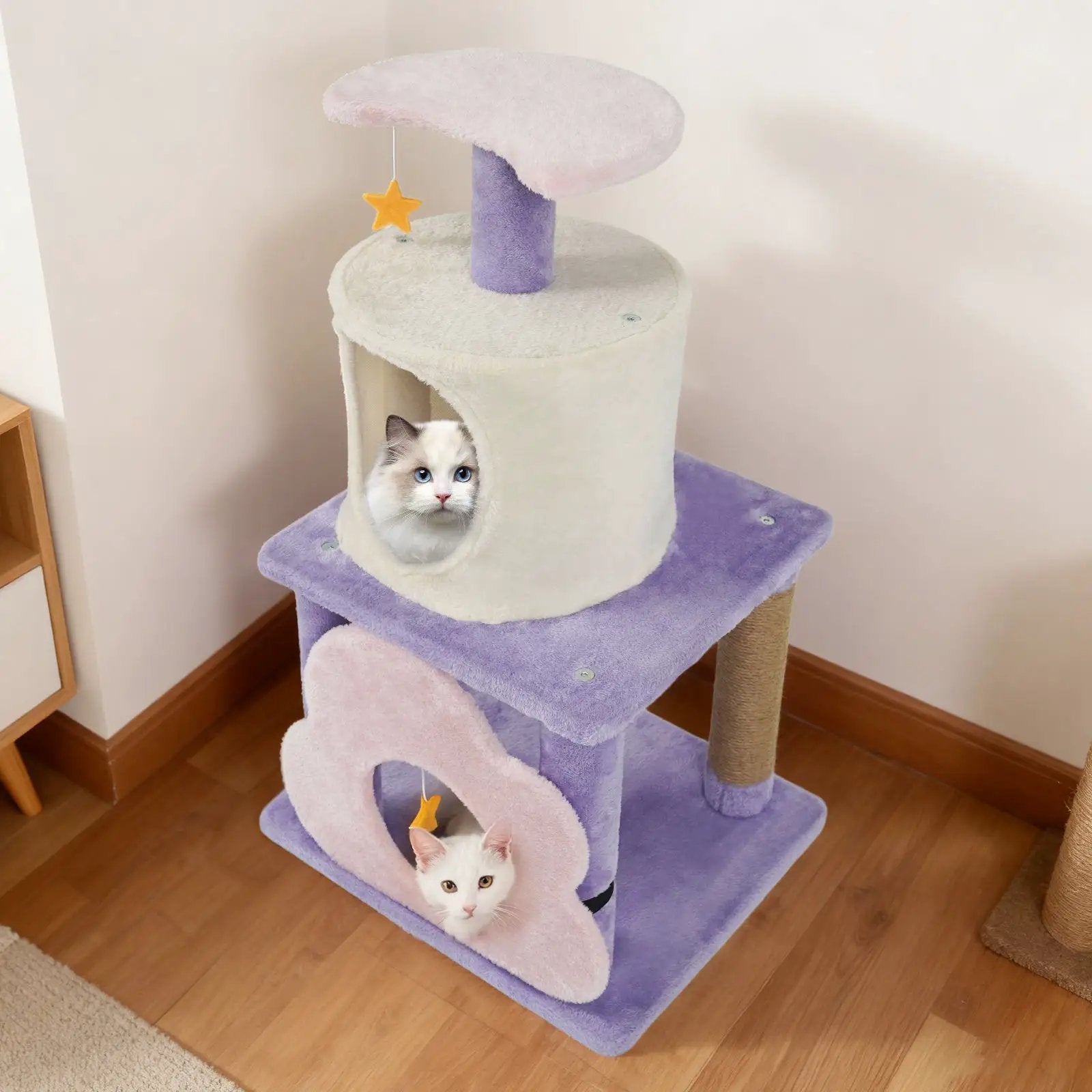 31.5" Cute Modern Cat Tree Multi-Level Kitten Tower by DirectDeals