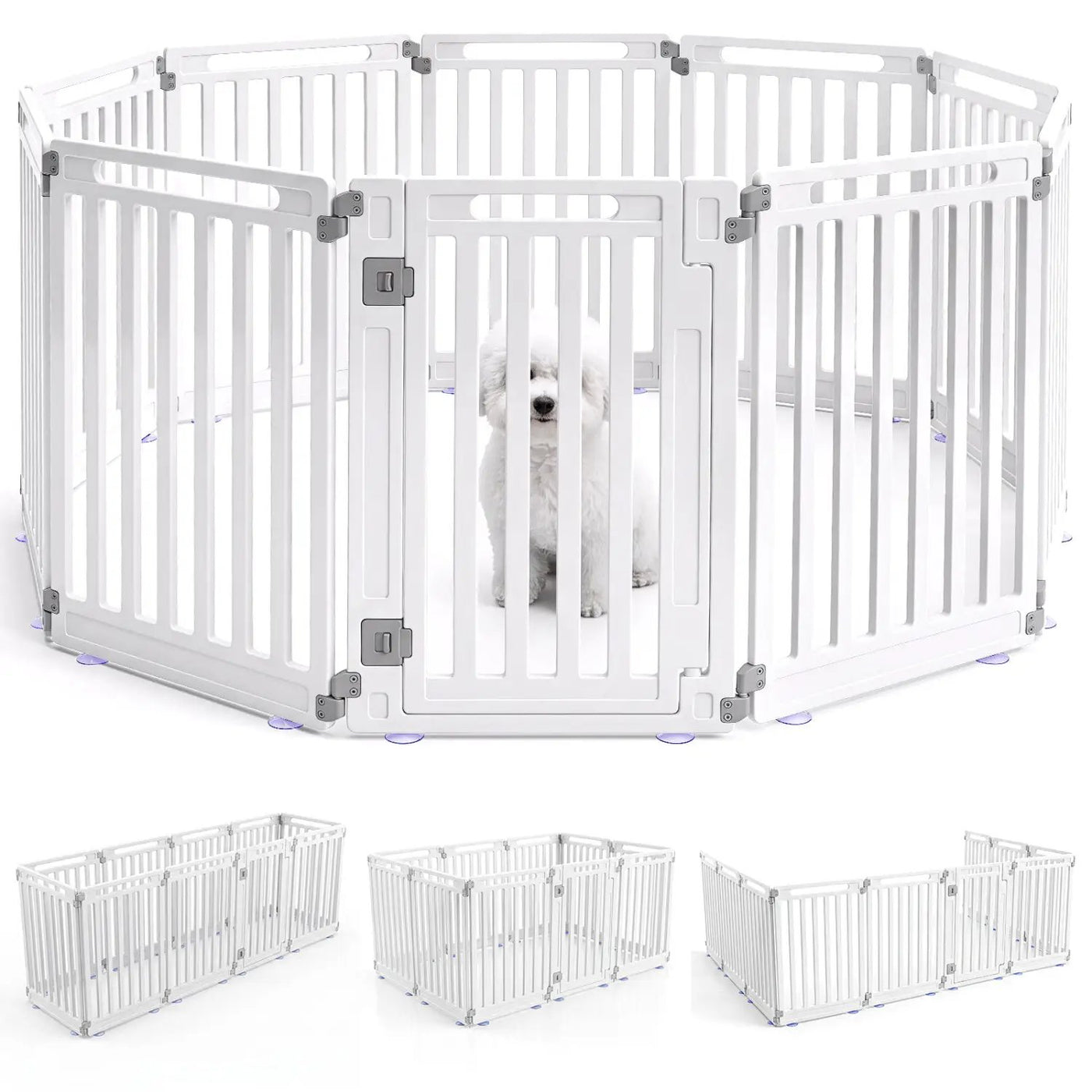 Dog Playpen 10 Panel 31.5" Height Indoor Outdoor Pet Fence by DirectDeals