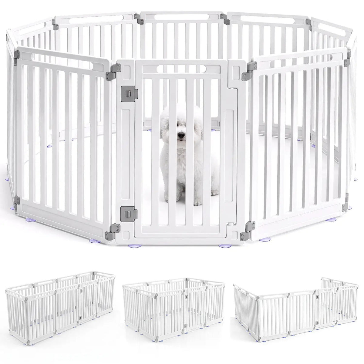 Dog Playpen 10 Panel 31.5" Height Indoor Outdoor Pet Fence by DirectDeals