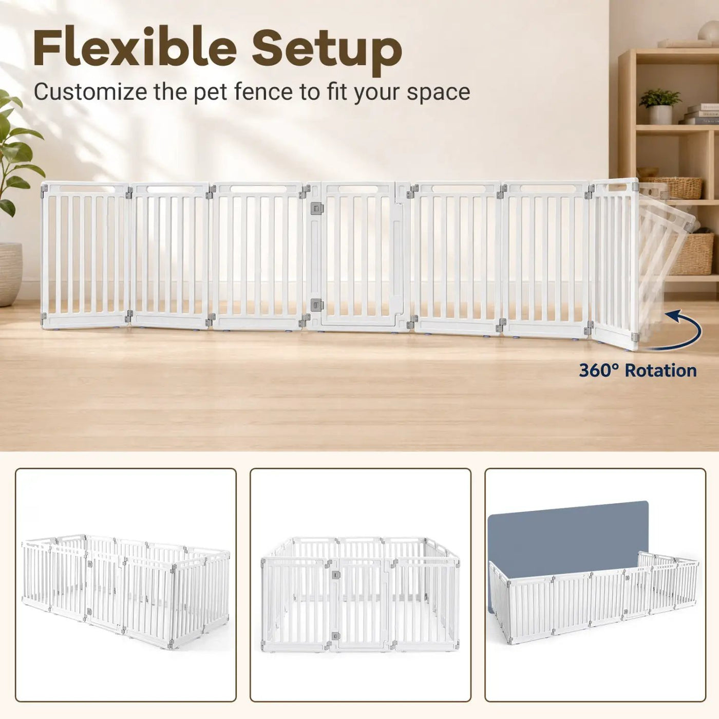 12-Panel Dog Playpen 31.5" Height Indoor Outdoor Pet Fence by DirectDeals