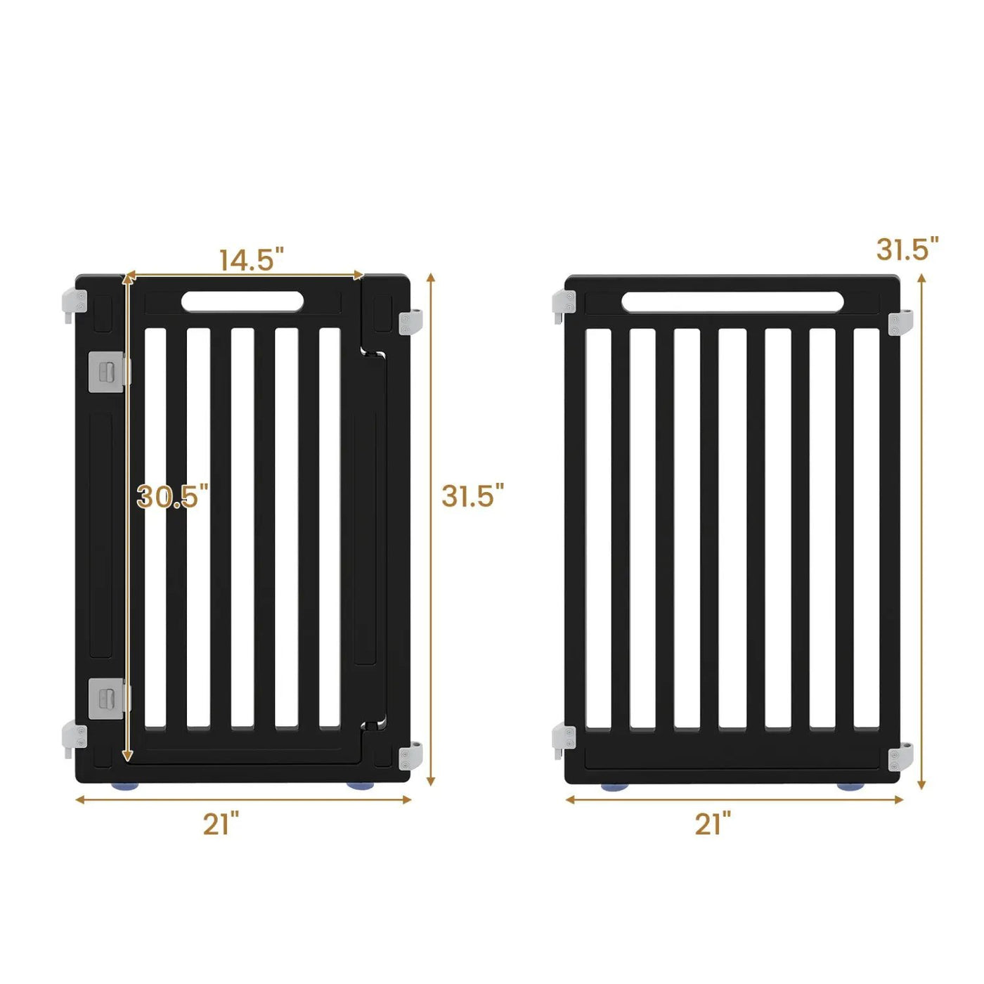 16-Panel Dog Playpen 31.5" Height Indoor Outdoor Pet Gate by DirectDeals