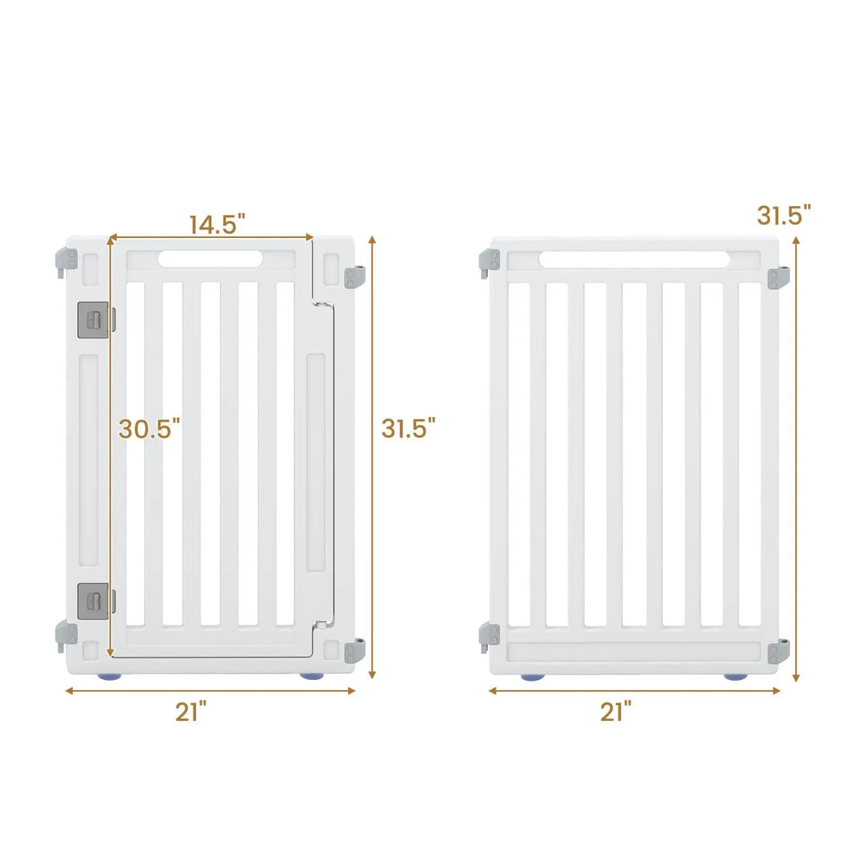 16-Panel Dog Playpen 31.5" Height Indoor Outdoor Pet Gate by DirectDeals