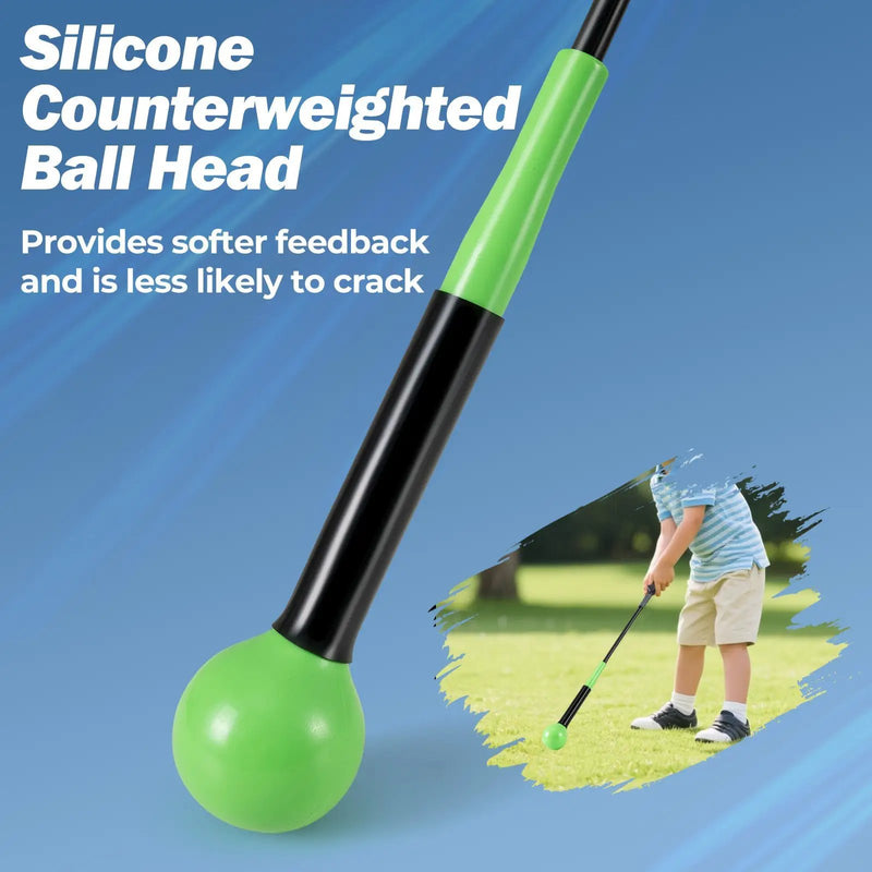 31.5 Inch Golf Swing Trainer Aid with Weighted Head for Grip Rhythm Balance by DirectDeals