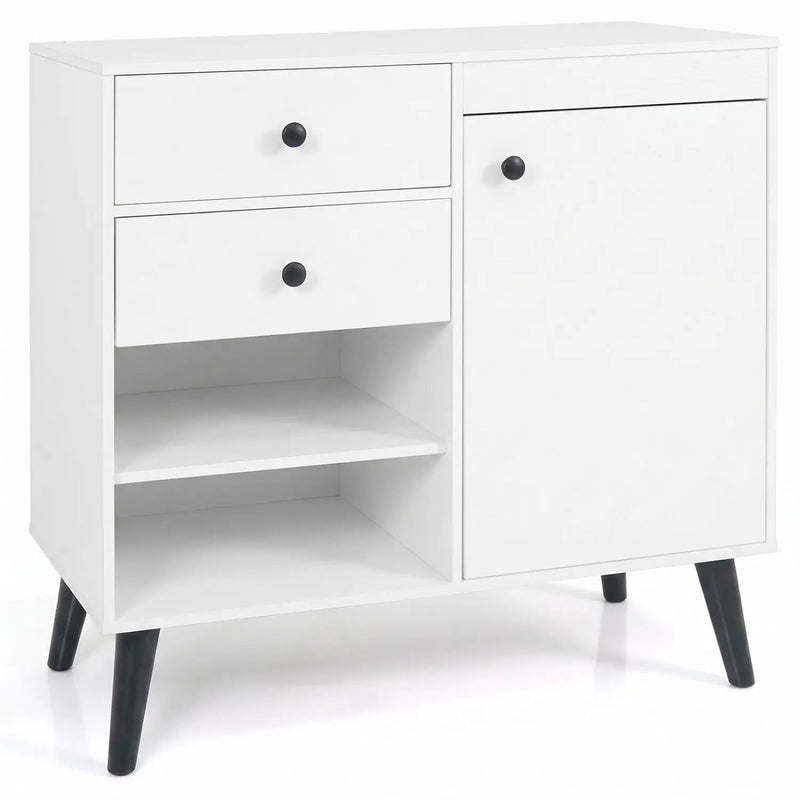31" Sideboard Cabinet with 2 Drawers and Open Shelves by DirectDeals
