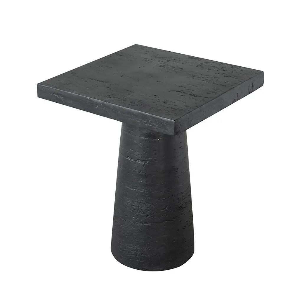 Square Side Table With Pedestal Base by HouseOfZazla