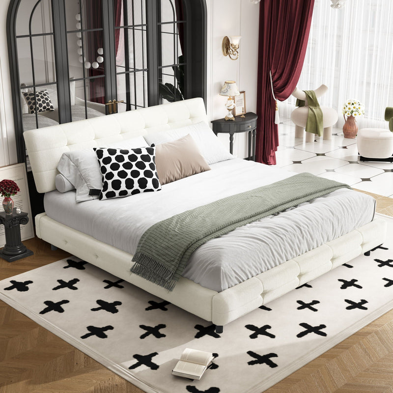 Tufted Headboard With Extra-Large Ultra-Soft Cloud Pillow Design by HouseOfZazla