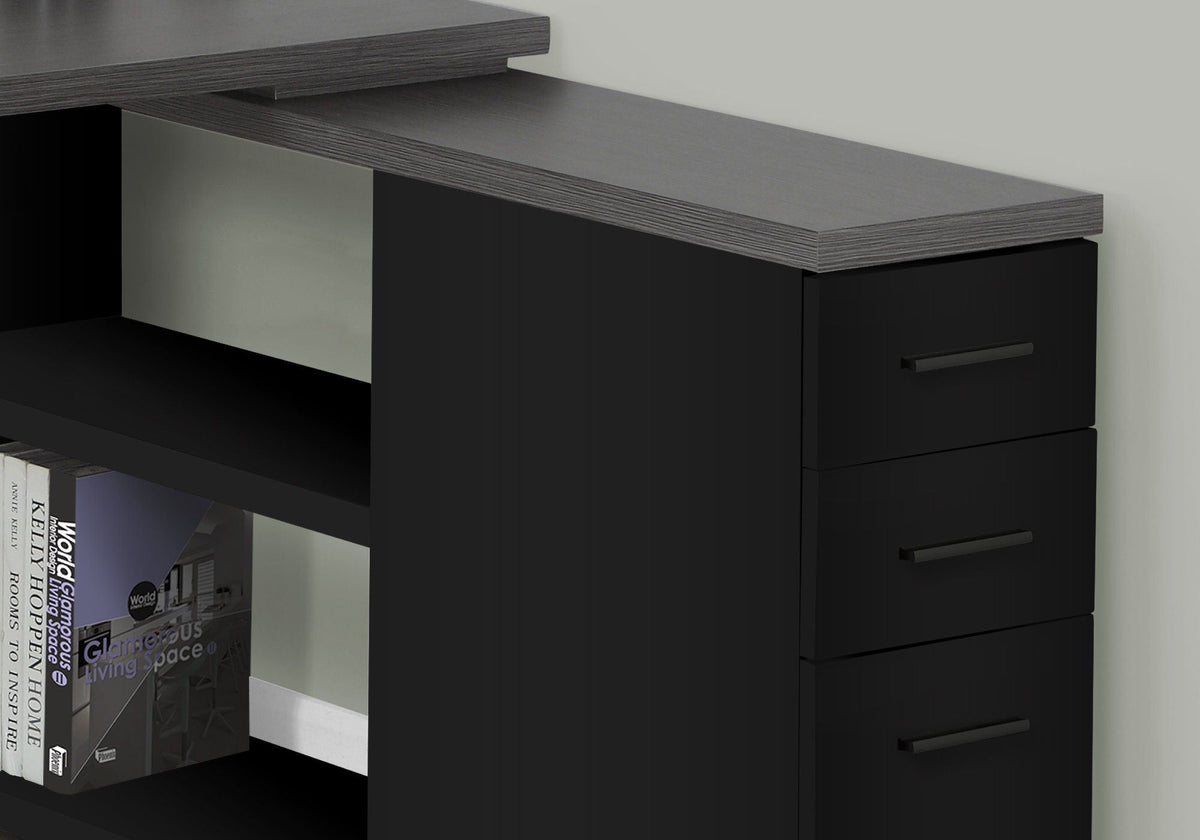 L-Shape Computer Desk with Storage Drawers - Multiple Colors, photo 7 of 16