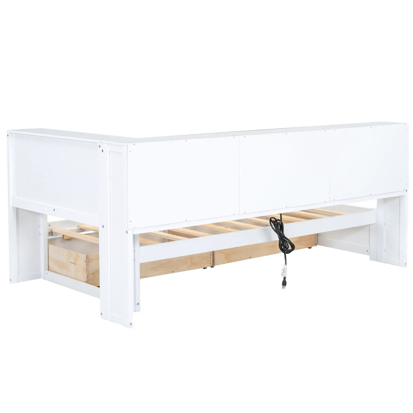 Daybed With 2 Storage Drawers, Storage Cabinets, USB Ports by HouseOfZazla