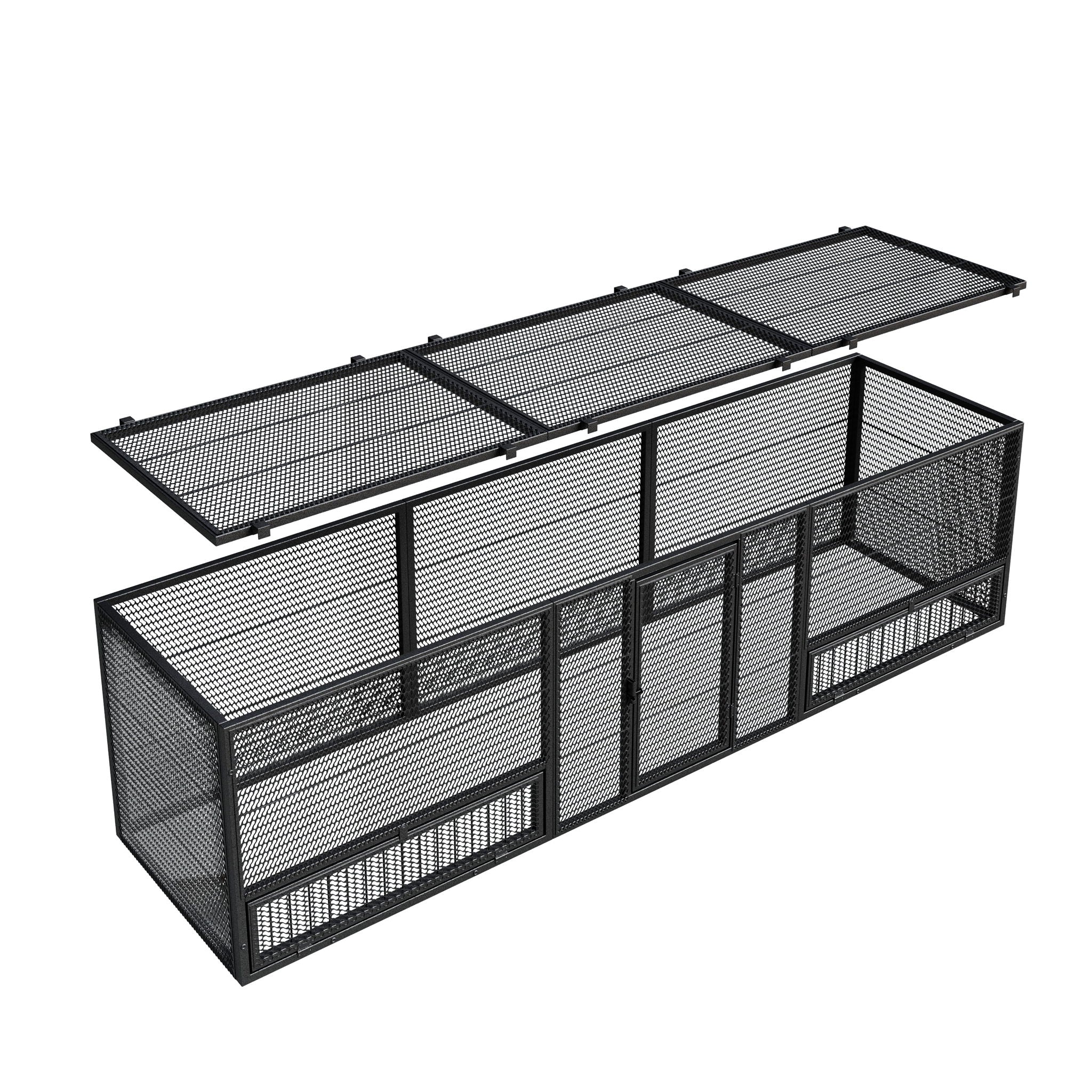 Thickened Chicken Coop For Outdoor - Black / Silver by HouseOfZazla