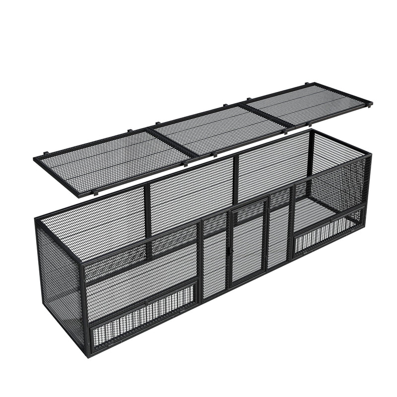 Thickened Chicken Coop For Outdoor - Black / Silver by HouseOfZazla