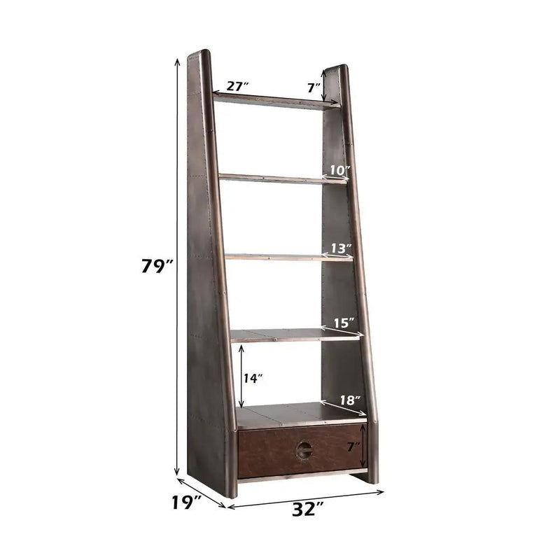 Brancaster - Bookcase - Aluminum by Unique Piece Furniture
