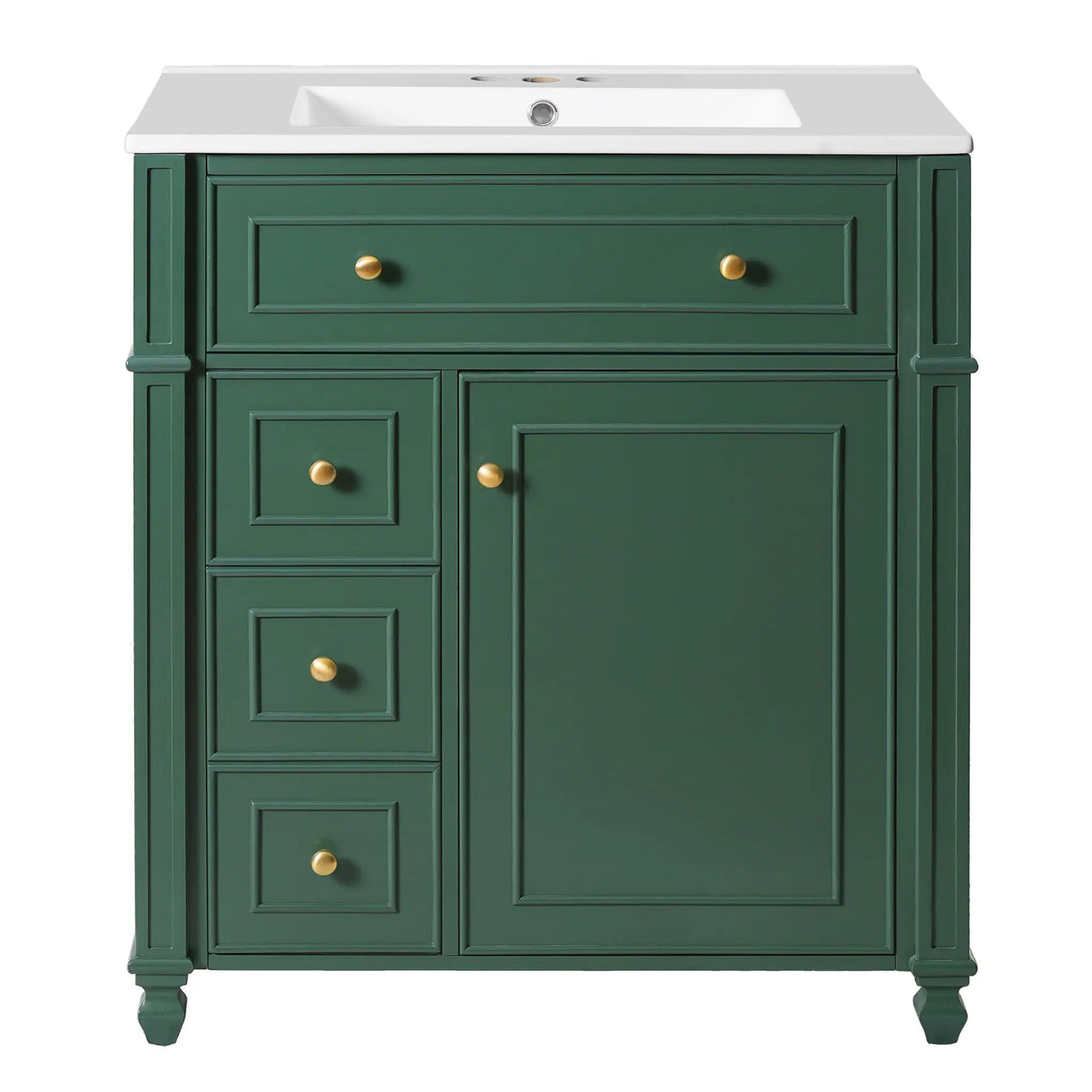 Bathroom Vanity Cabinet With Sink, Soft Close Doors With Door Organizer by HouseOfZazla