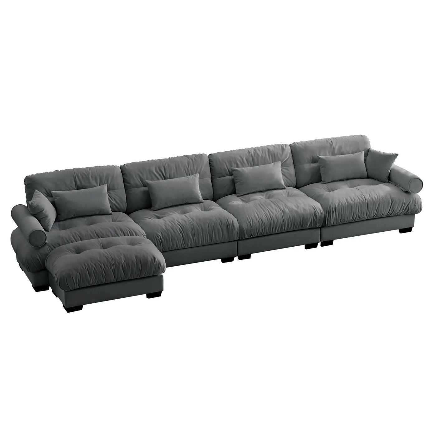 Super Comfort Oversized Modular Sectional Sofa With Movable Ottoman by HouseOfZazla