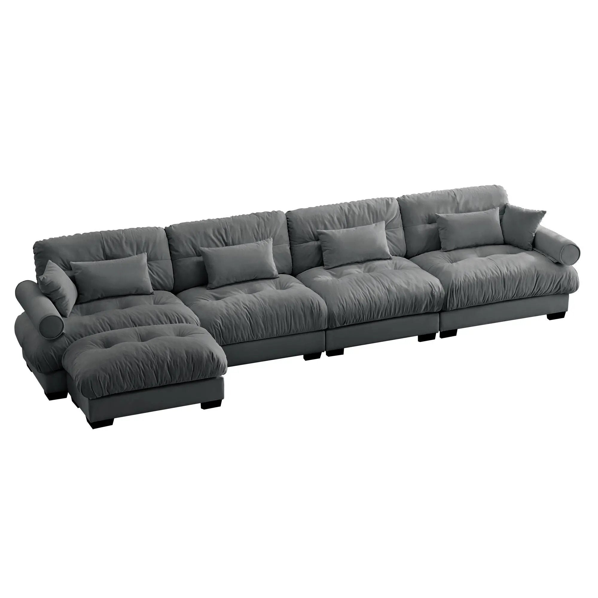 Super Comfort Oversized Modular Sectional Sofa With Movable Ottoman by HouseOfZazla