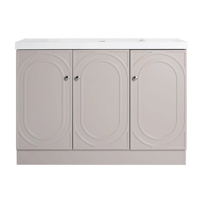 Contemporary Freestanding Bathroom Vanity With Resin Sink & Soft-Close Cabinet Doors by HouseOfZazla