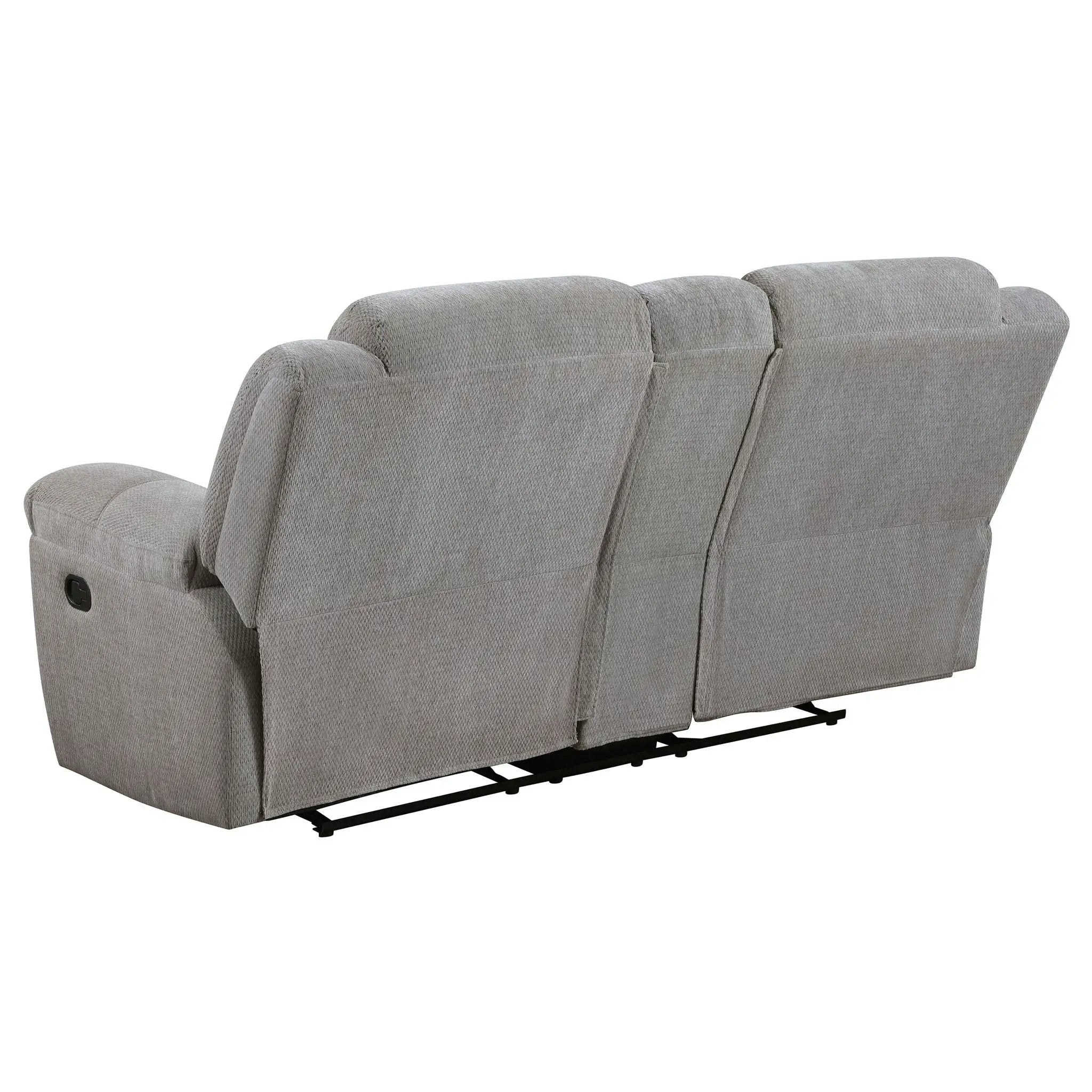 Gilson 3-piece Chenille Upholstered Reclining Sofa Set Grey by Unique Piece Furniture