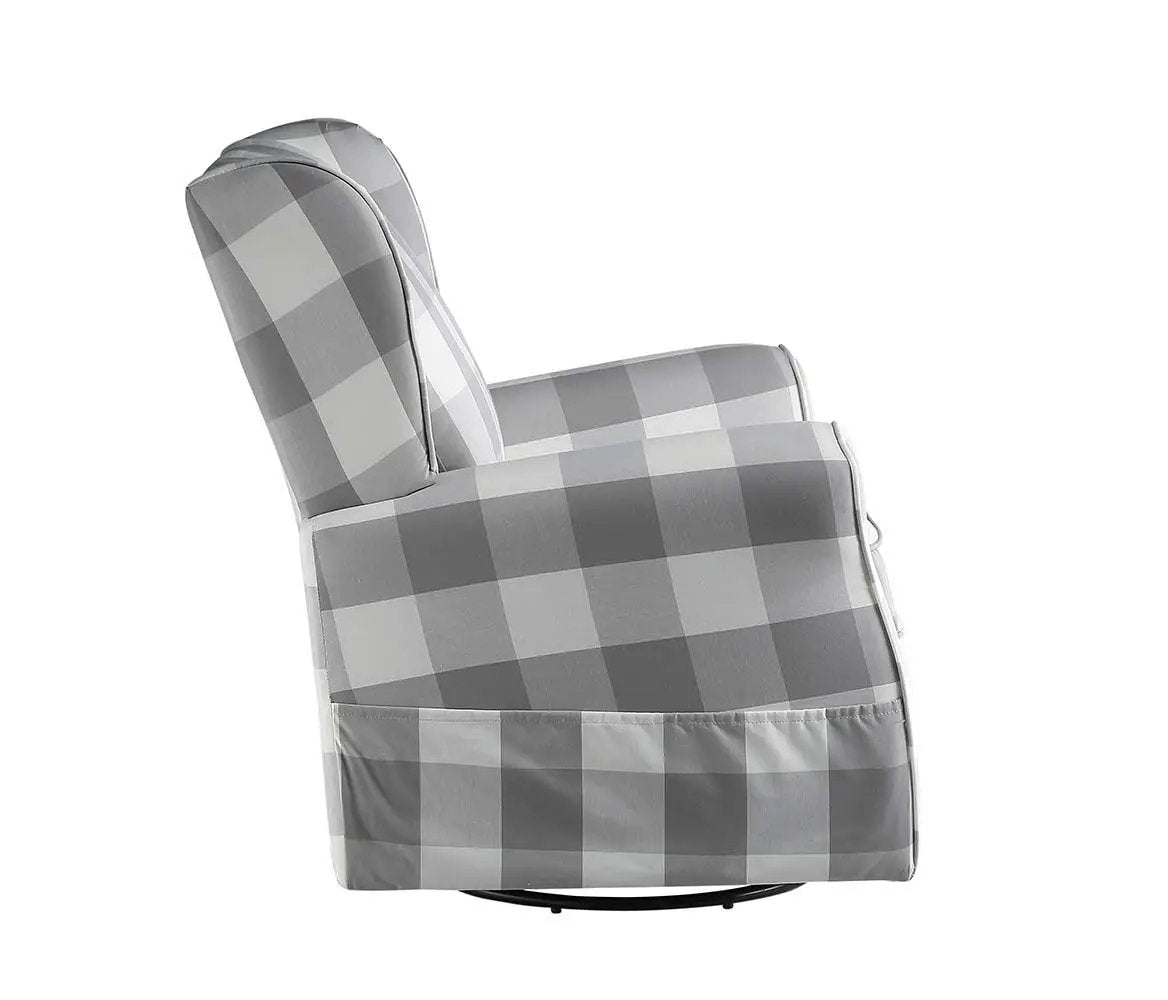 Patli - Swivel Chair With Glider - Gray Fabric by Unique Piece Furniture