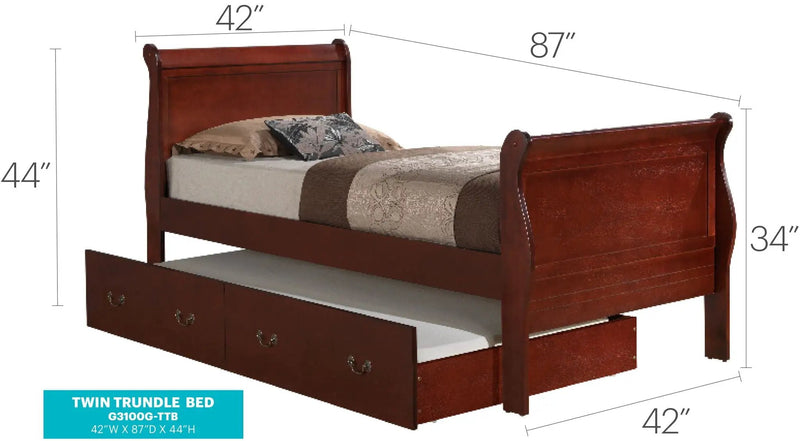 Elegant Trundle Bed With Timeless Charm by Unique Piece Furniture