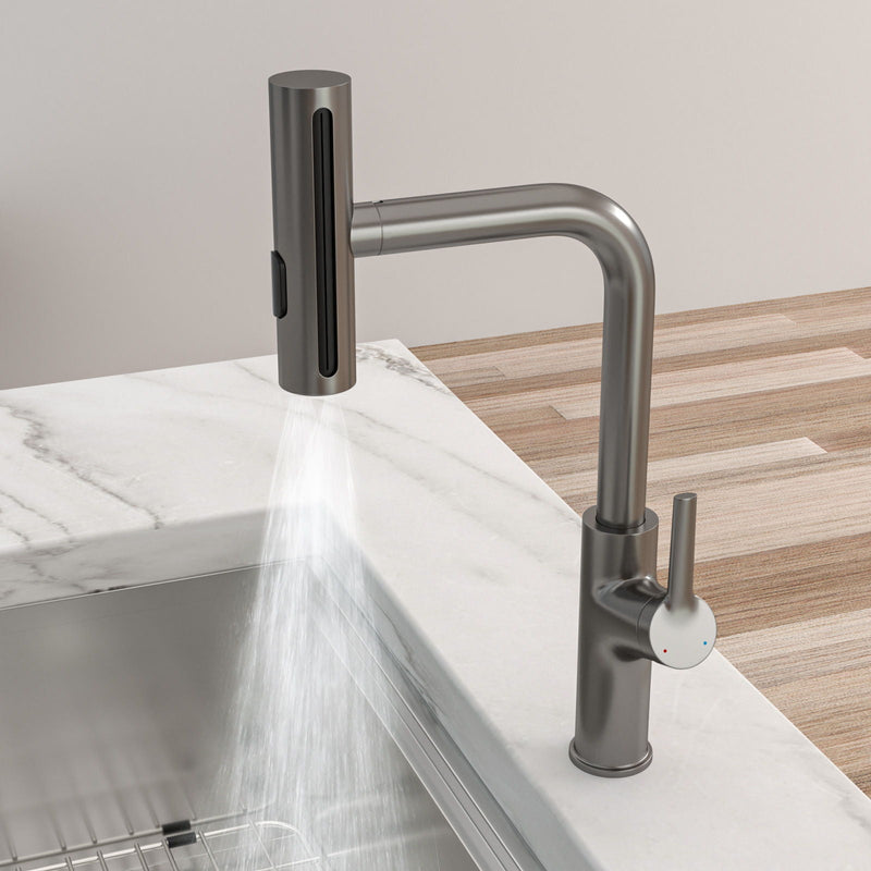 360° Pull Down Kitchen Faucet With 4 Spray Modes by HouseOfZazla