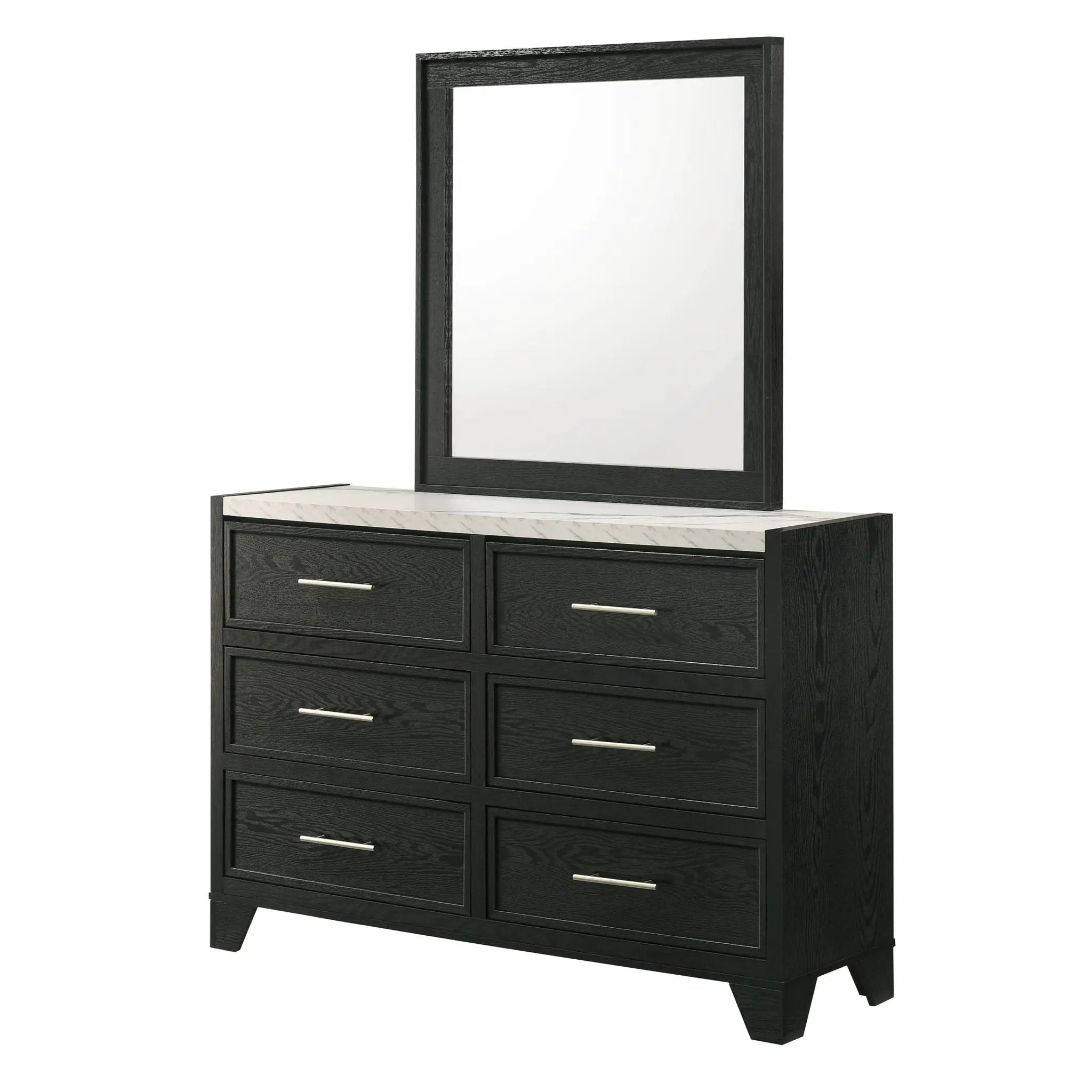 6 Drawers Dresser - Black / White by Unique Piece Furniture