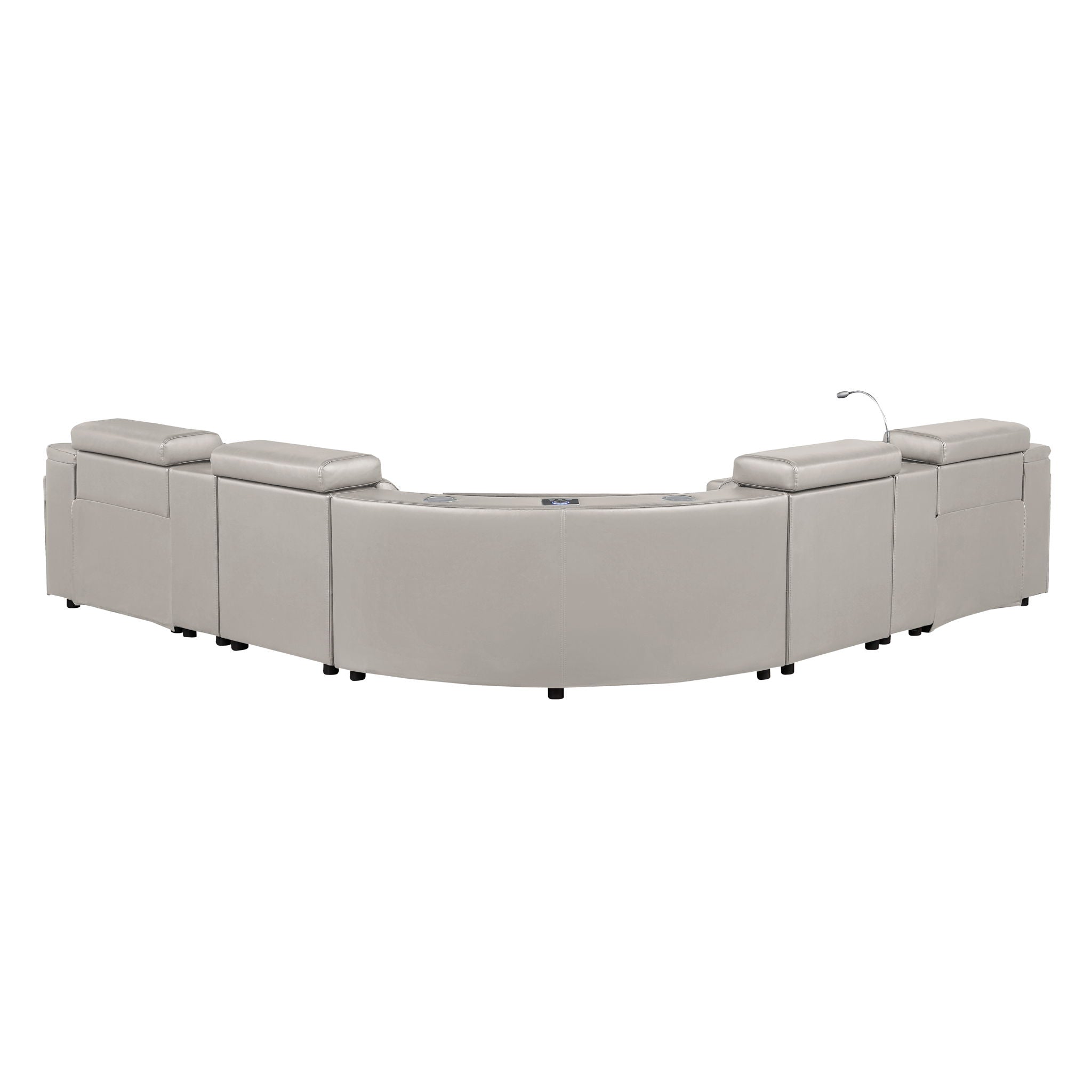 Nova - Sectional With Bluetooth Speaker, LED And Lifting Wine Cabinet by HouseOfZazla