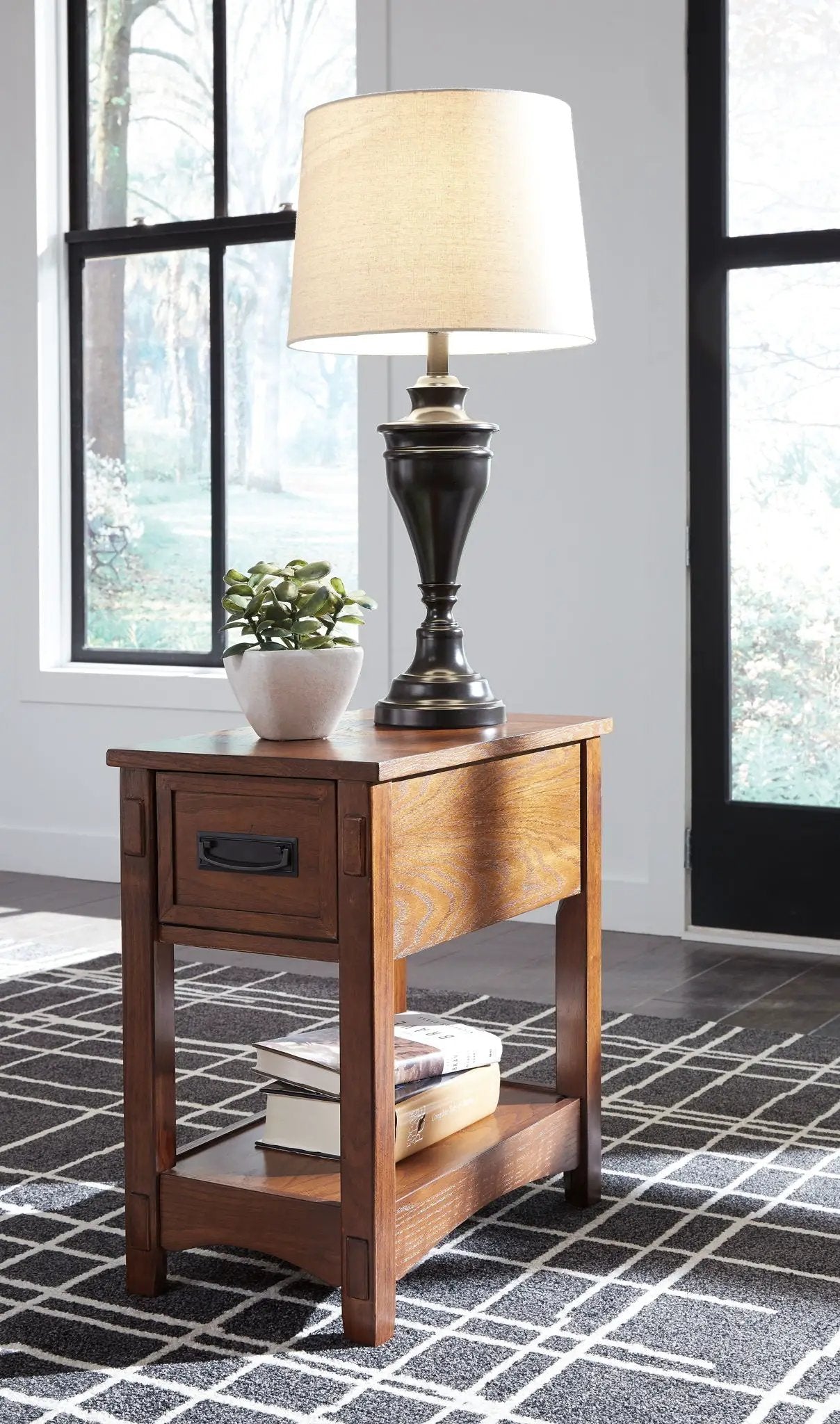 Breegin - Chair Side End Table - 1 Drawer - Brown by Unique Piece Furniture