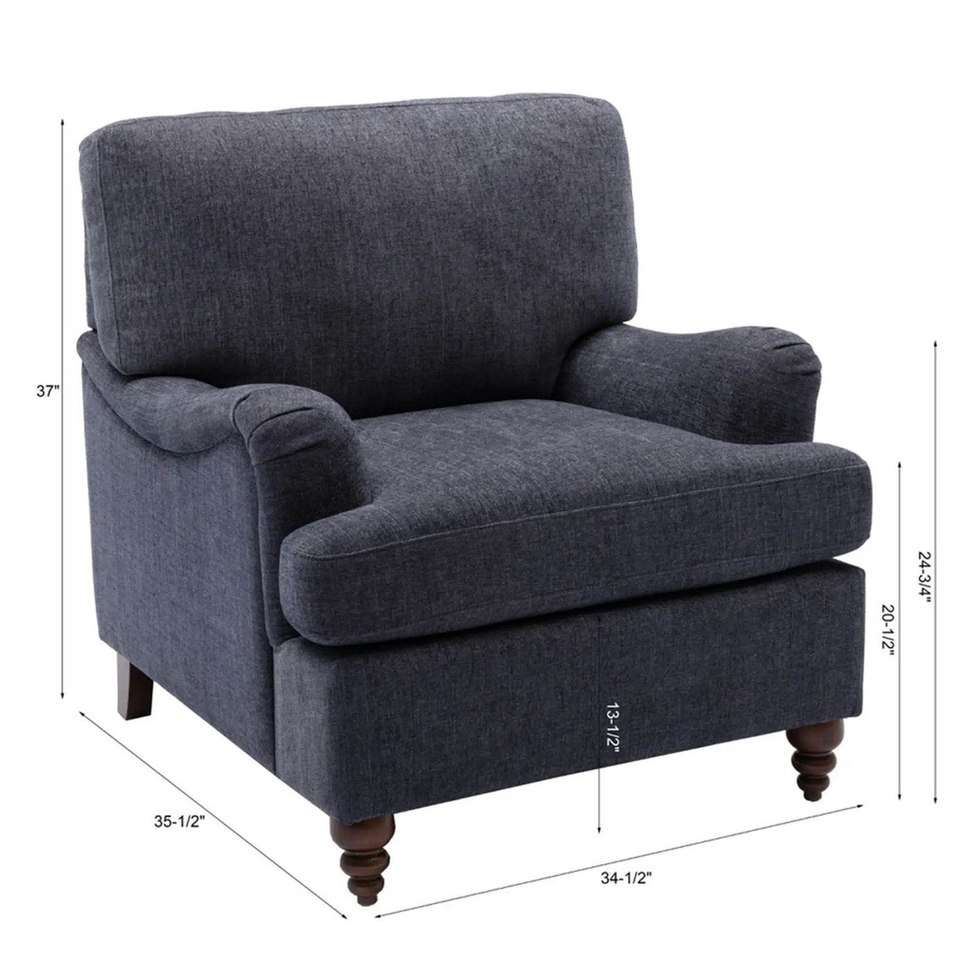 Candor - Arm Chair With English Roll Arms by HouseOfZazla