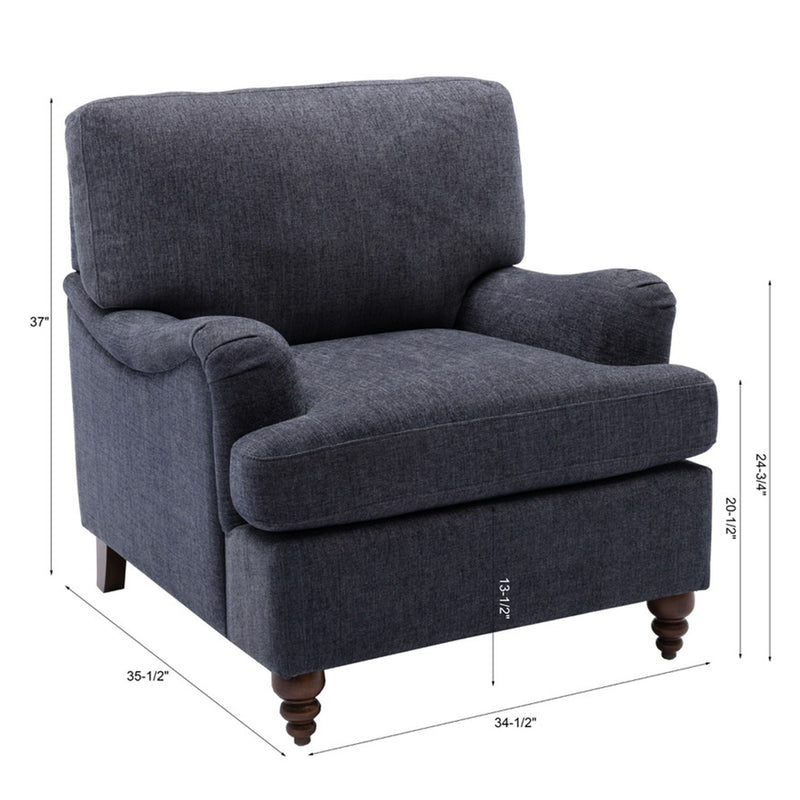 Candor - Arm Chair With English Roll Arms by HouseOfZazla
