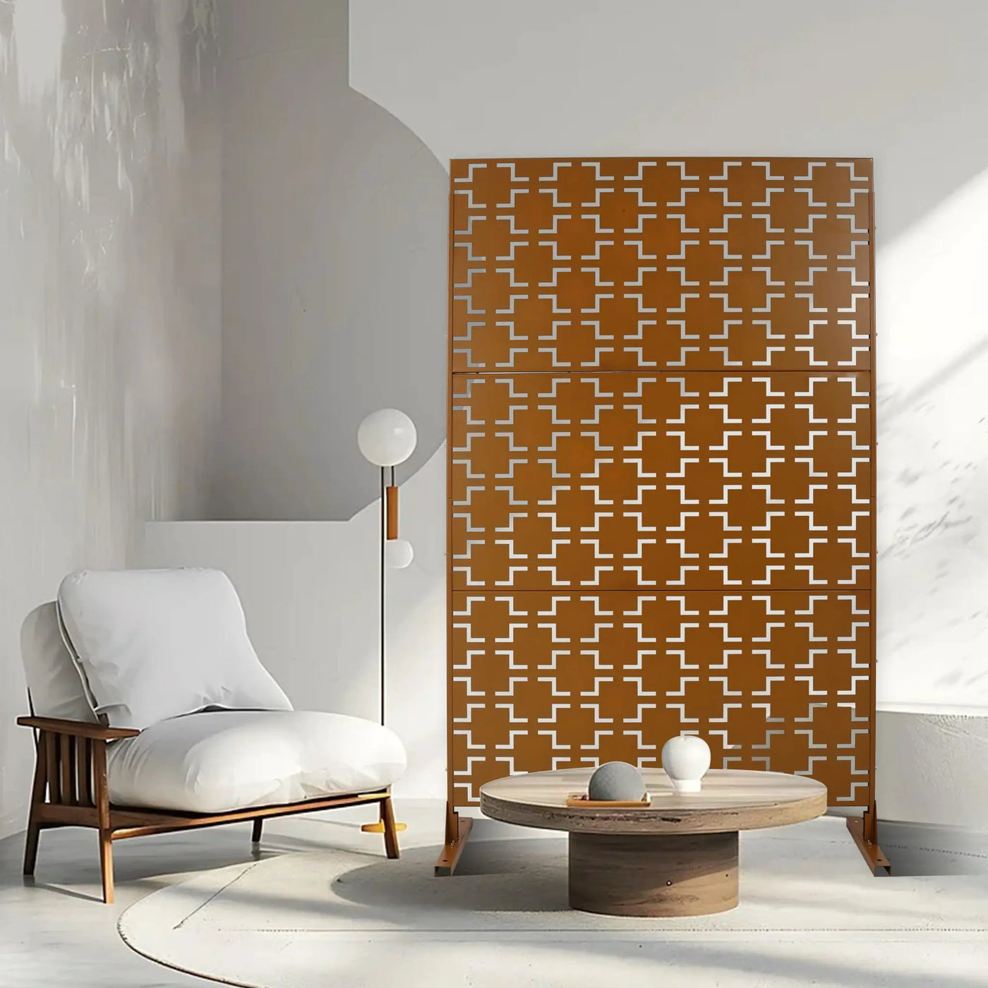 Outdoor & Indoor Metal Privacy Freestanding Decorative Screen by HouseOfZazla