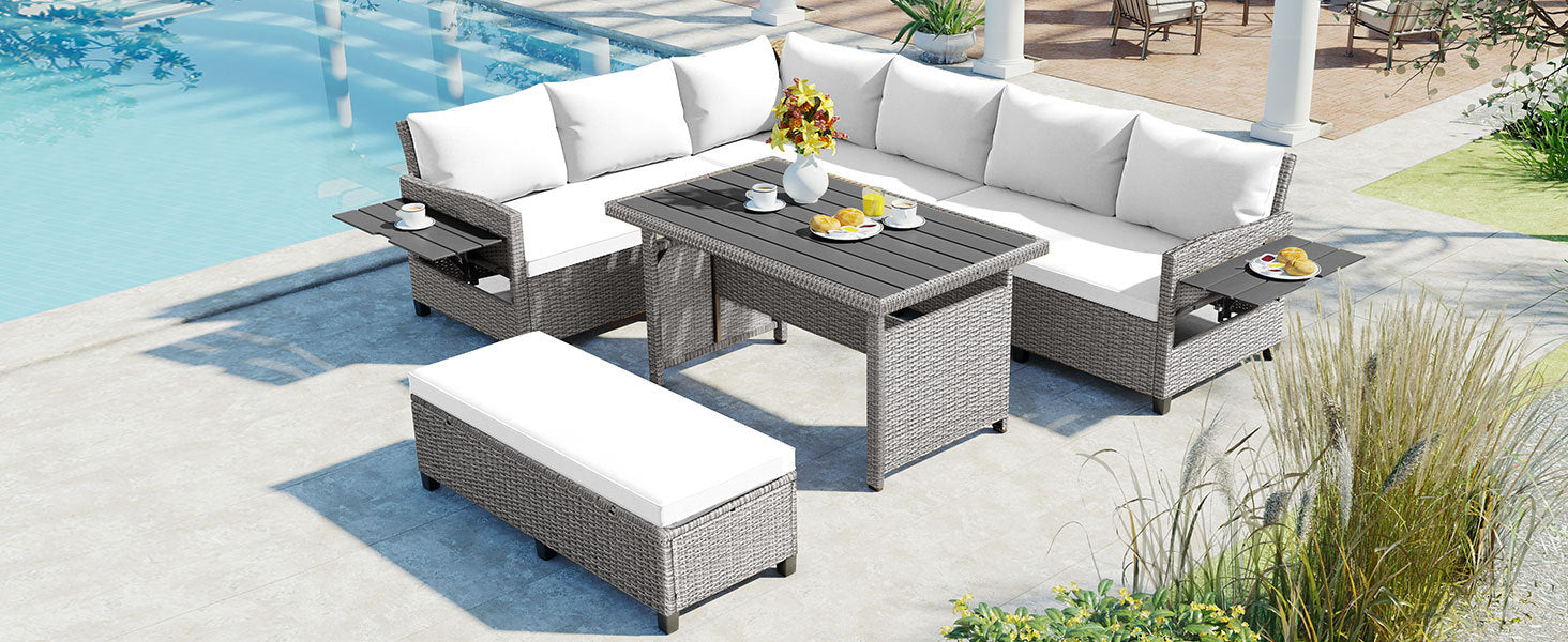 Tomax 5-Piece Outdoor Patio Rattan Sofa Set by HouseOfZazla