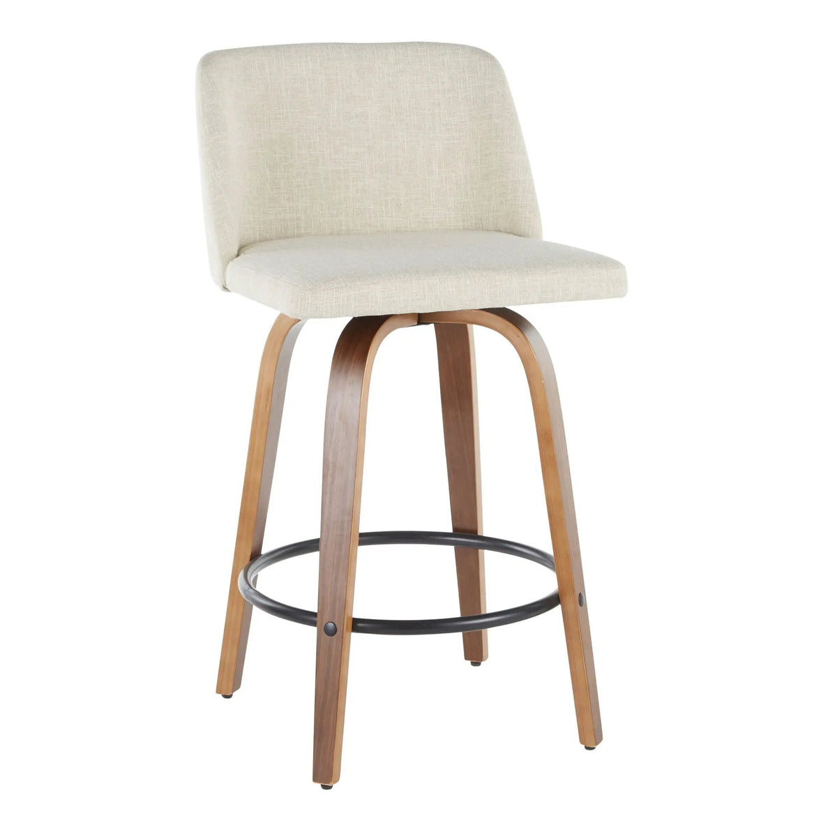 Toriano - Mid-Century Modern Counter Stool (Set of 2) by HouseOfZazla