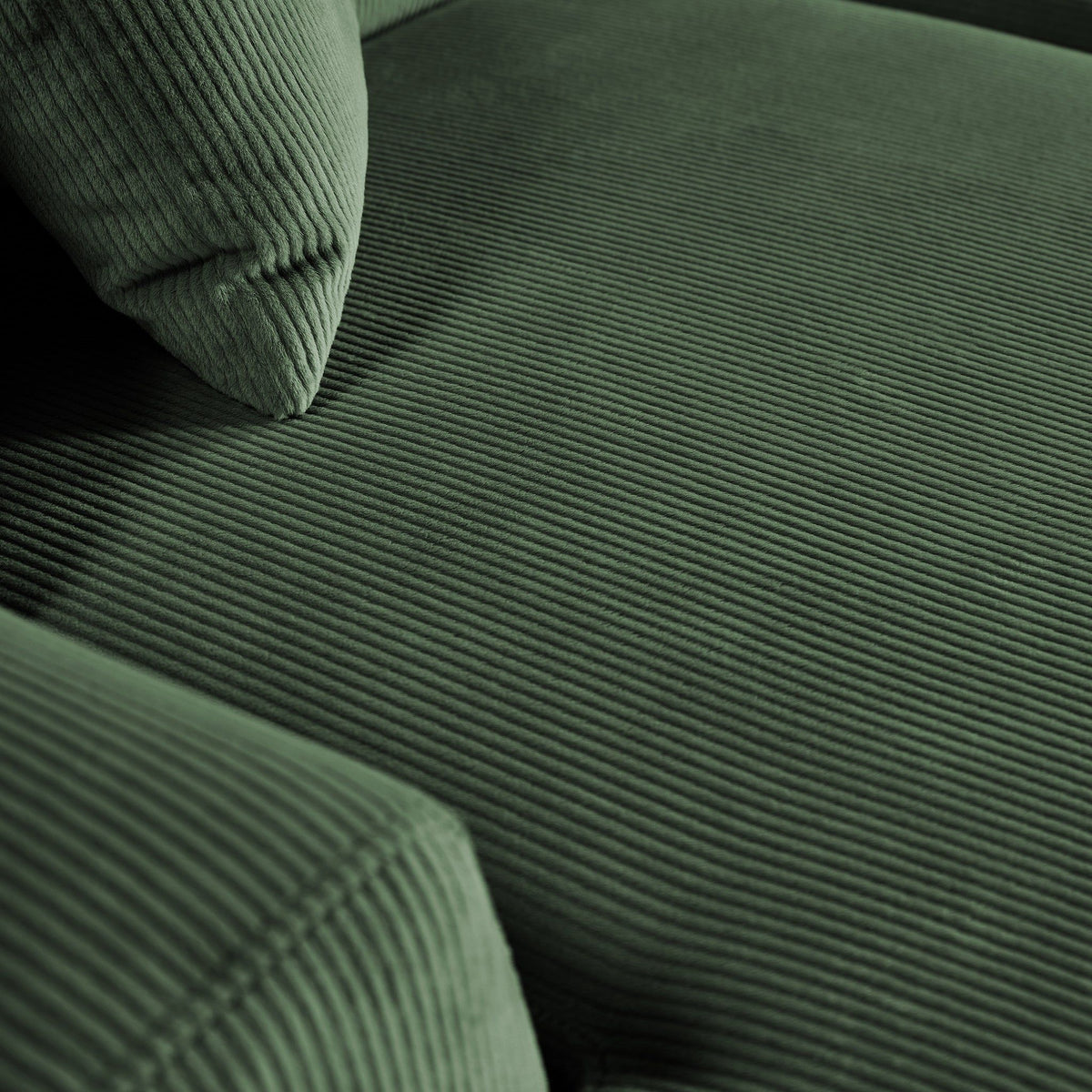 High-Quality Microfiber Sectional Sofa with Deep Seating - Beige or Dark Green, photo 7 of 24