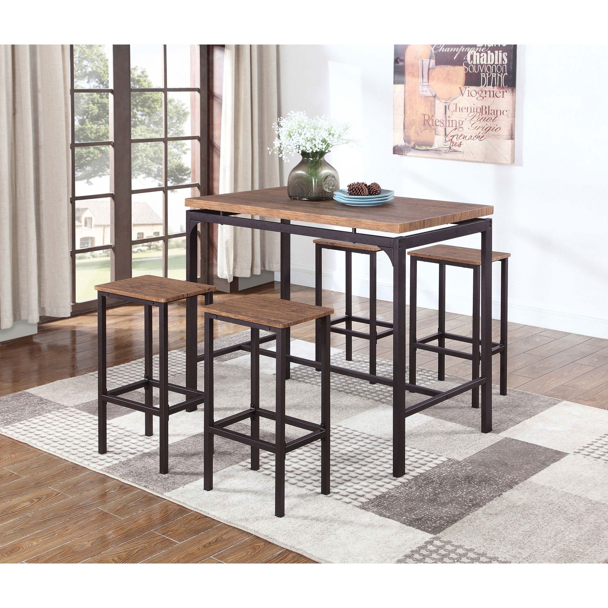 5 Piece Bar Set - Chestnut by HouseOfZazla