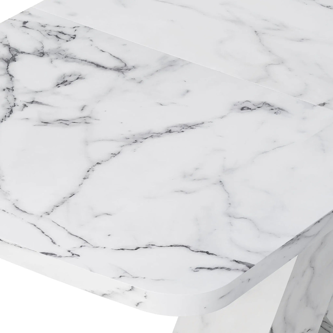 Modern Rectangle Dining Table With Stretchable TopAnd X Shape Legs by HouseOfZazla