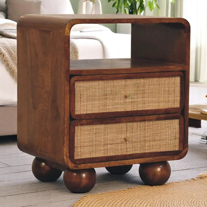 Larissa - 2 Drawer Nightstand - Brown by Unique Piece Furniture