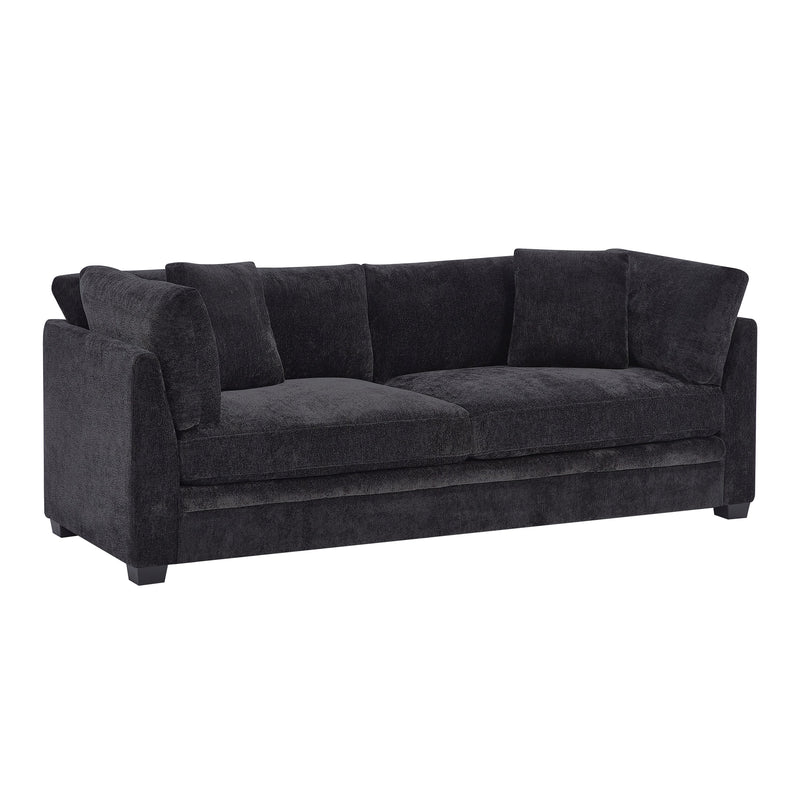 83.50" Modern Flared Arms Sofa (Black) by HouseOfZazla