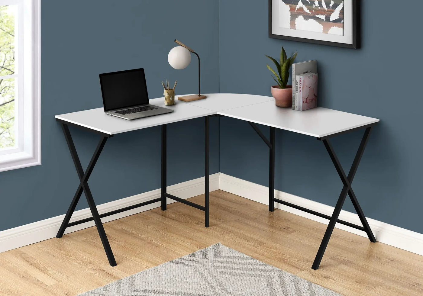 Contemporary L-Shaped Corner Computer Desk by HouseOfZazla