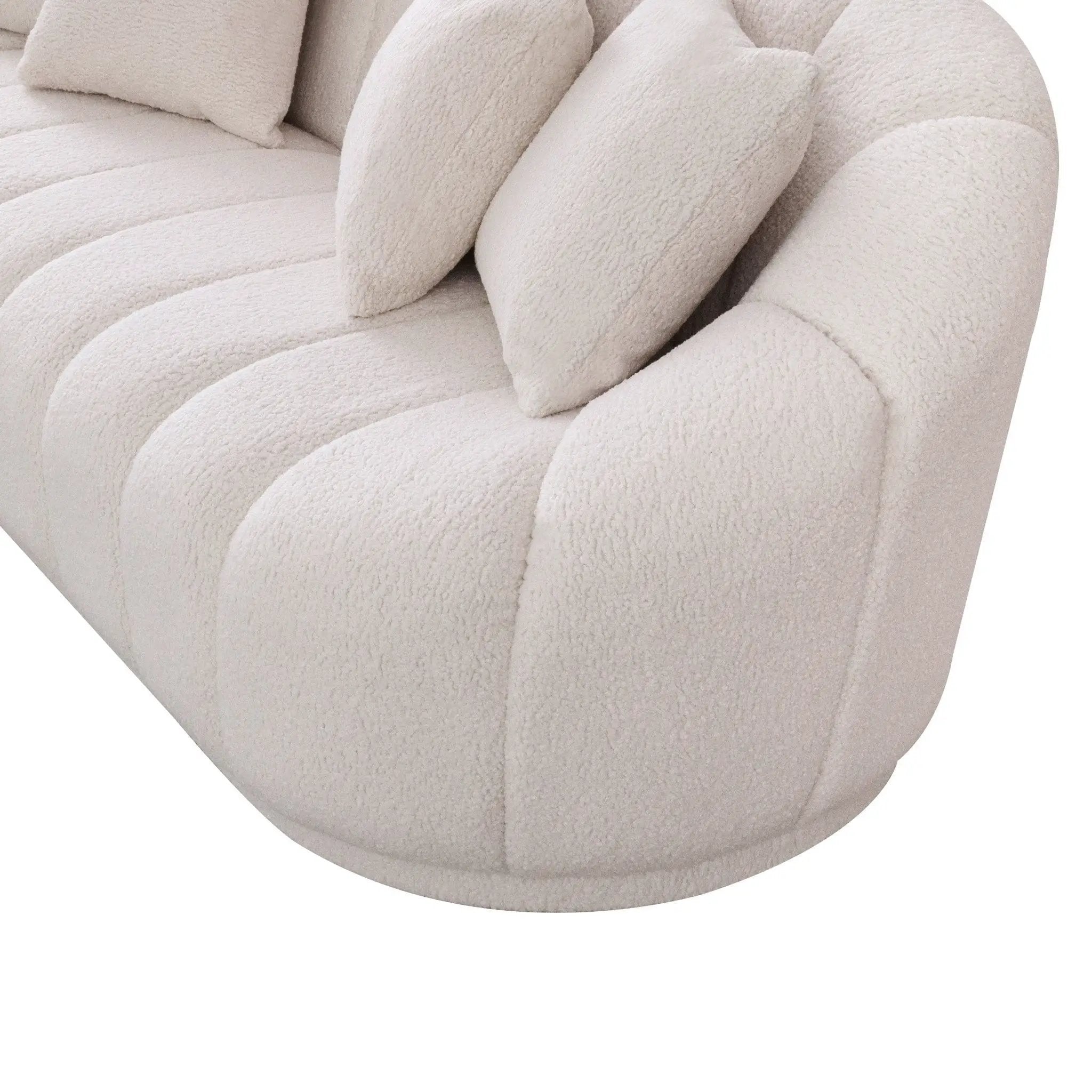 Maximilian - Modern Japandi Style Tight Back Boucle Couches by HouseOfZazla