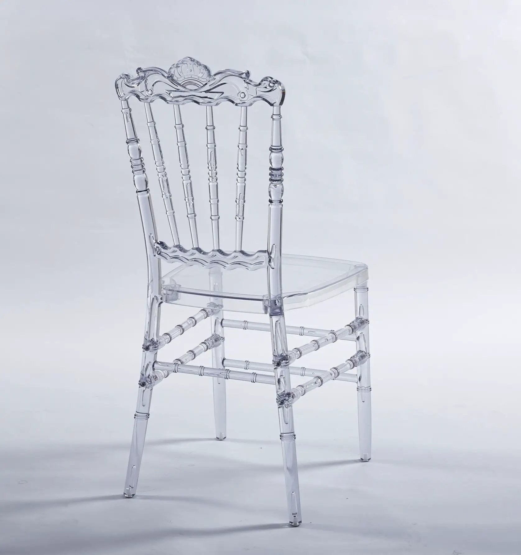 Dining Chair With Plastic Seat, Welding Chair (Set of 4) - Transparent by Unique Piece Furniture