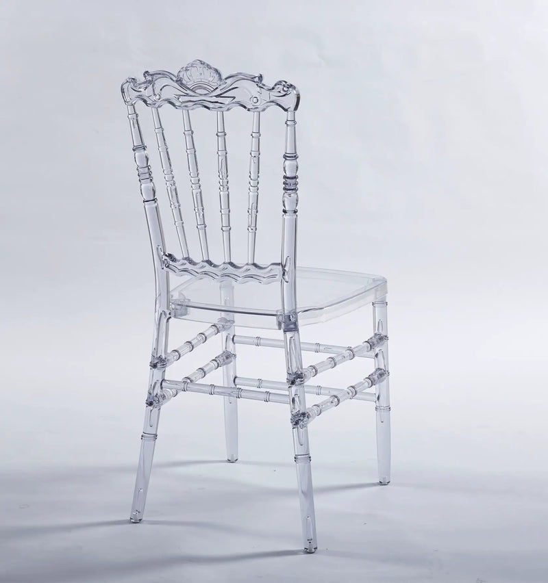 Dining Chair With Plastic Seat, Welding Chair (Set of 4) - Transparent by Unique Piece Furniture