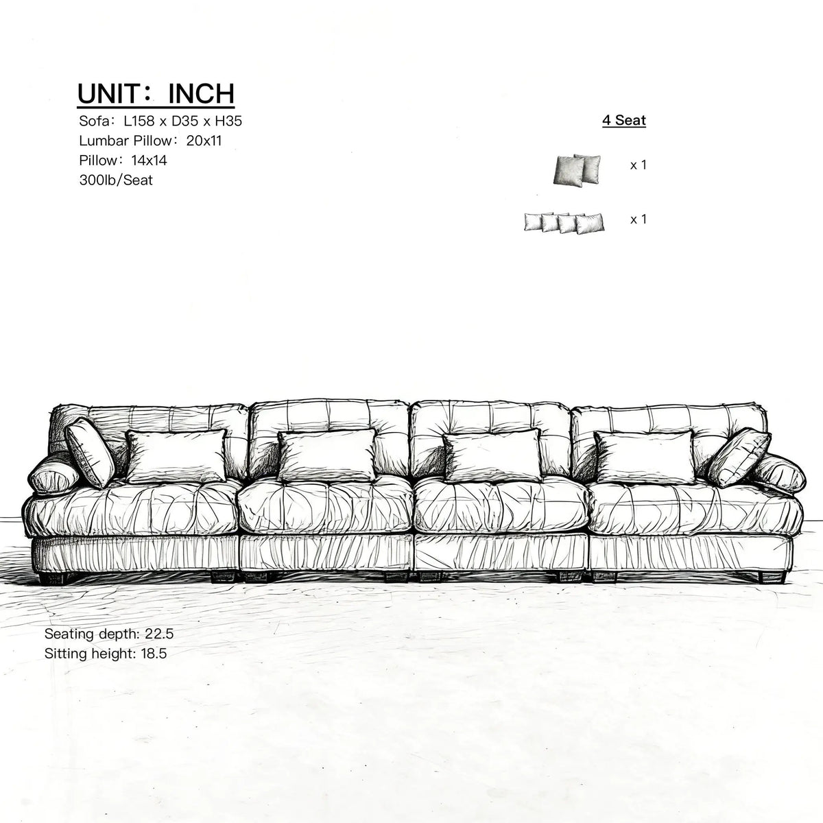 Modular Sectional Sofa Cloud Couch by HouseOfZazla