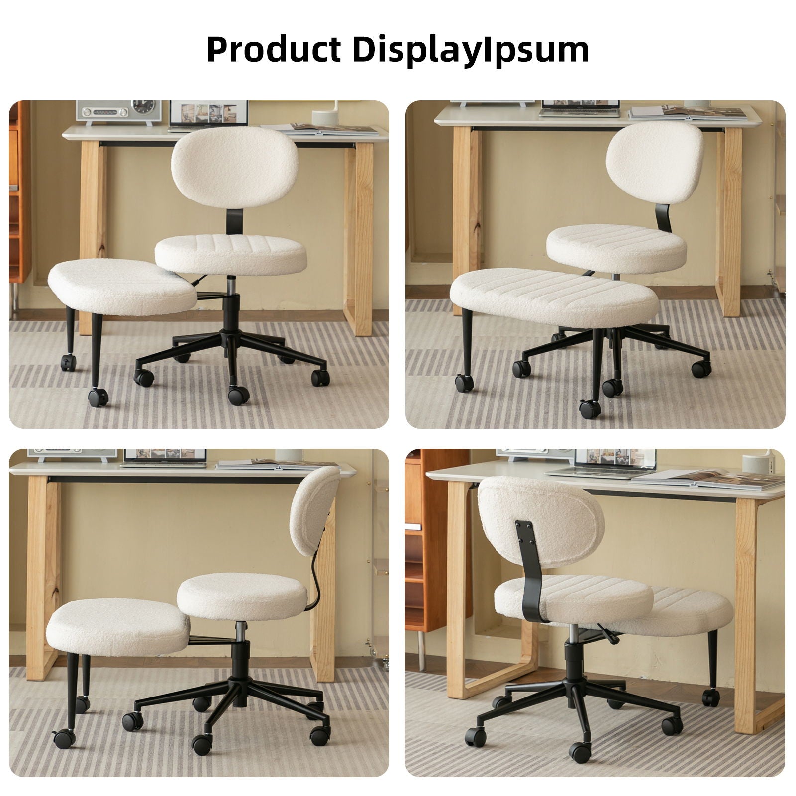 Ergonomic Cross Legged Office Chair With Back Support by HouseOfZazla