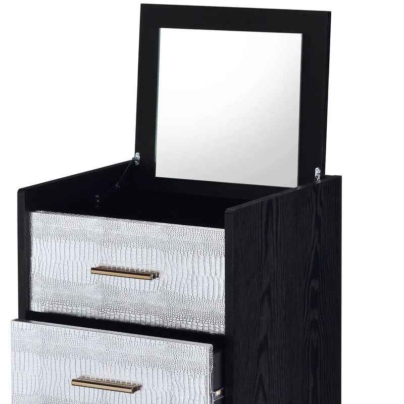 Myles - Jewelry Armoire - Black / Silver / Gold by Unique Piece Furniture