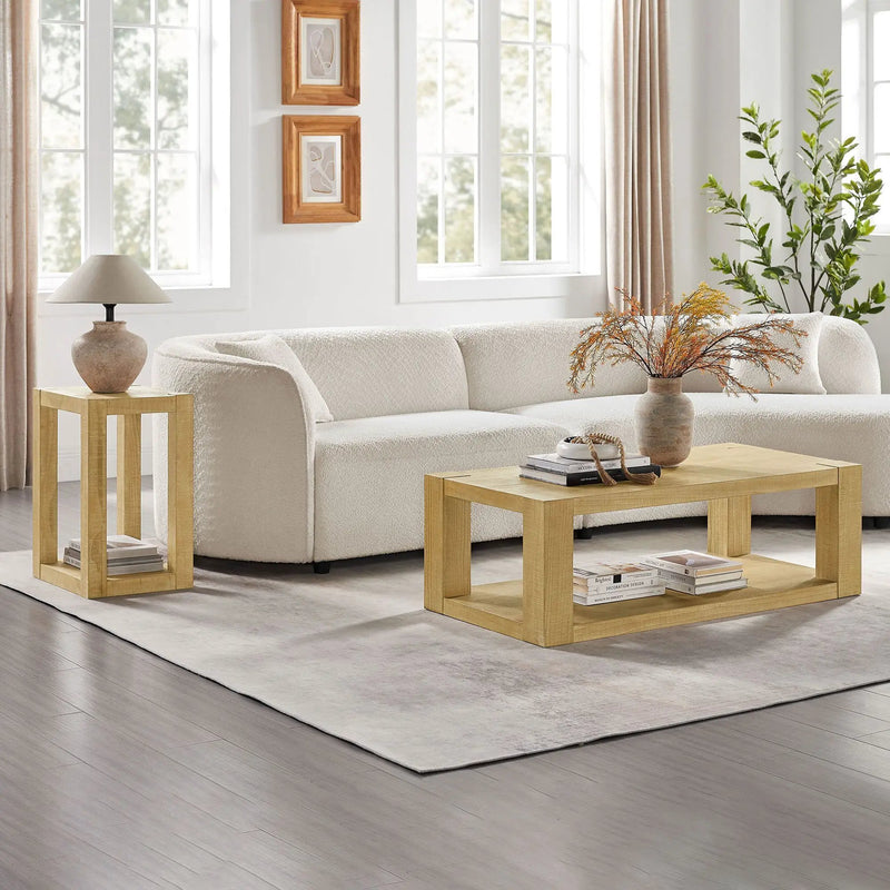 2-Piece Modern Rectangle Coffee Table Set by HouseOfZazla