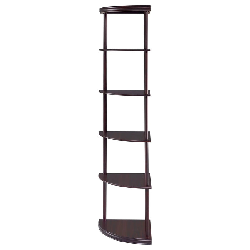 Bonwick 72-inch 5-shelf Corner Bookshelf Cappuccino by Unique Piece Furniture